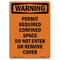 Signmission OSHA WARNING Sign, Permit Required Confined Space, 10in X 7in Rigid Plastic, OS-WS-P-710-V-13400 OS-WS-P-710-V-13400 - alternate 1